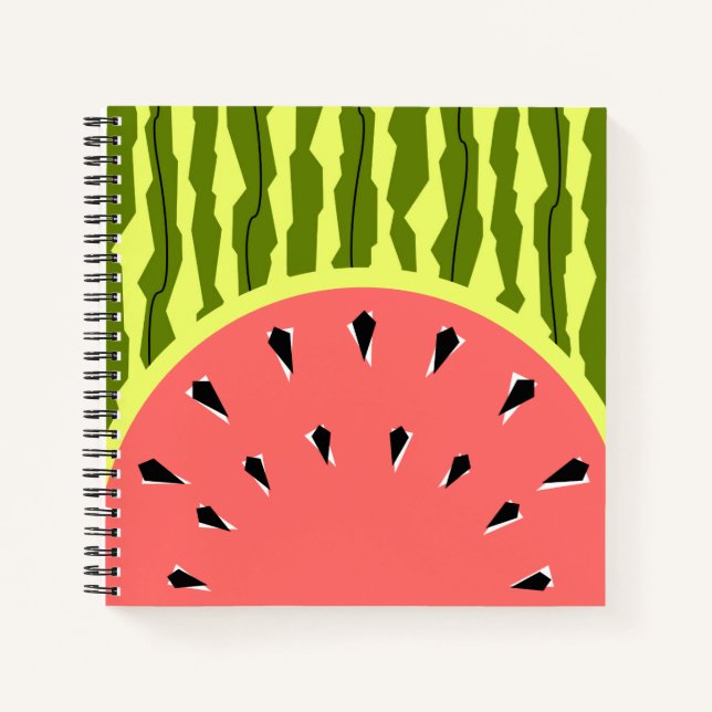 Wassermelone Stripe Pink Notizbuch (Vorderseite)