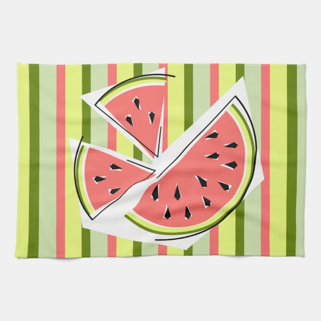 Wassermelone Stuck Strickküche Handtuch (Horizontal)