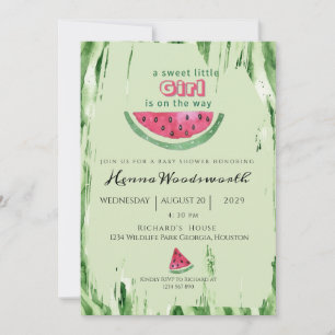 Wassermelone Süße Mädchen Sommer Baby Shower  Einladung
