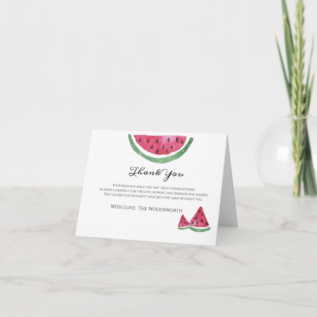 Wassermelone Süße Mädchen Sommer Danke  (Vorderseite)