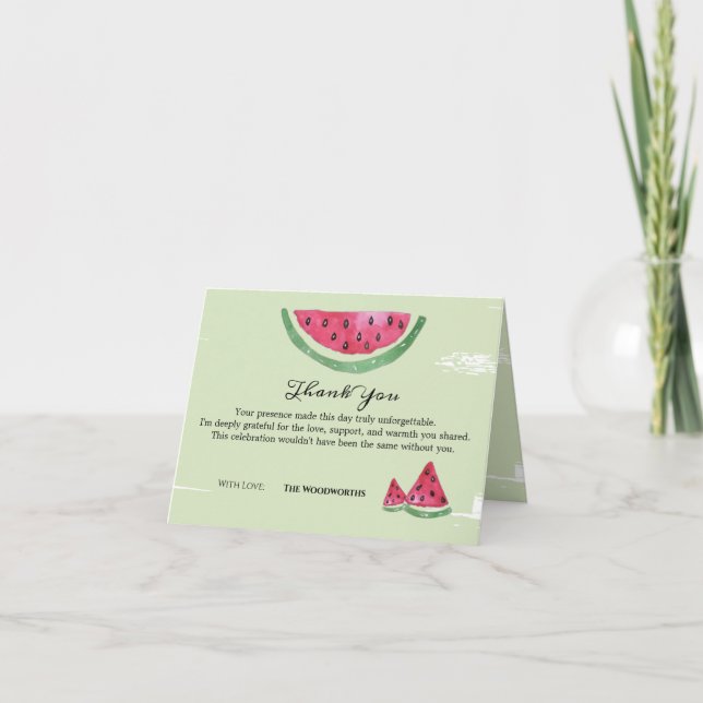 Wassermelone Süße Mädchen Sommer Danke (Vorderseite)