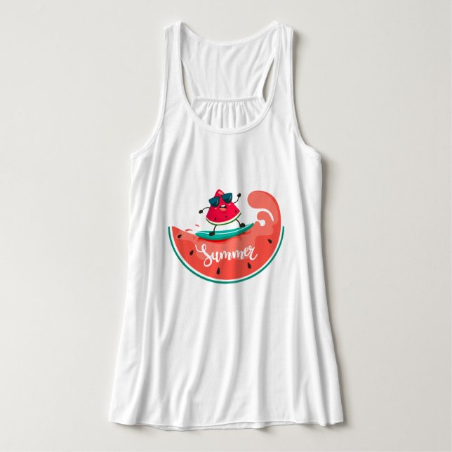 Wassermelone-Tank Tank Top (Design Vorderseite)