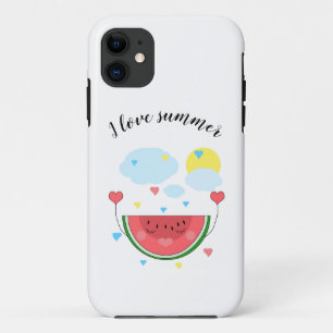 Wassermelone, Text, "I Liebe Summer" Case-Mate iPhone Hülle