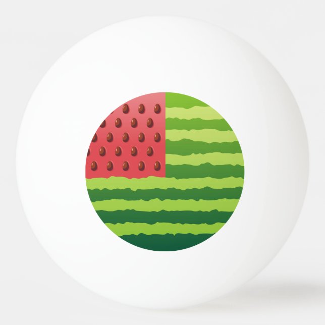 Wassermelone Tischtennisball (Vorderseite)