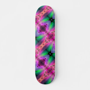 Wassermelone Tourmaline Neon Green Hot Pink Abstra Skateboard