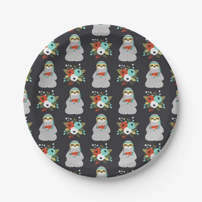 Wassermelone-Trägheits-Muster Pappteller (Vorderseite)