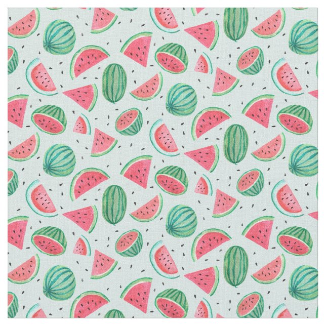 Wassermelone | Tropischer Fruchtsommer | Stoff (Nahaufnahme)