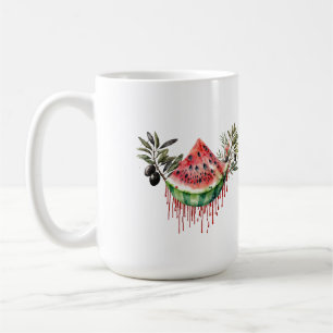 Wassermelone und Olivenblätter - Palästinensischer Kaffeetasse