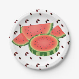 Wassermelone und Samen-Party Pappteller