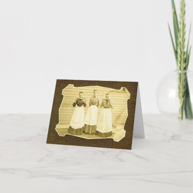 Wassermelone und Schürze Vintag Notecard Karte (Vorderseite)