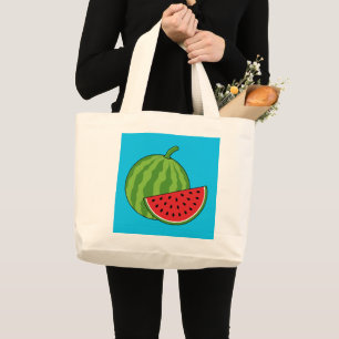 Wassermelone und Slice Jumbo Stoffbeutel