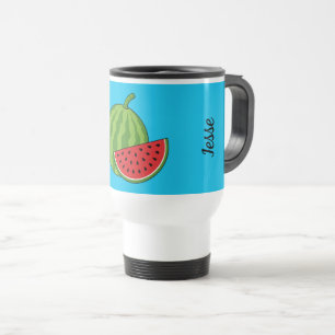 Wassermelone und Slice   Name hinzufügen Reisebecher