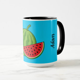 Wassermelone und Slice   Name hinzufügen Tasse