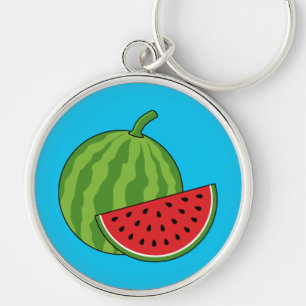 Wassermelone und Slice Schlüsselanhänger
