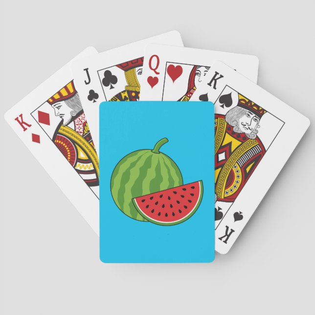 Wassermelone und Slice Spielkarten (Rückseite)