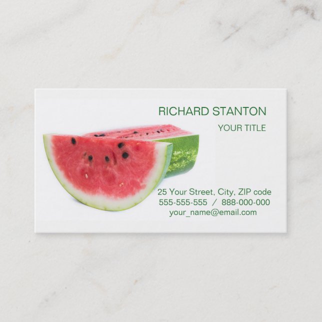 Wassermelone Visitenkarte (Vorderseite)