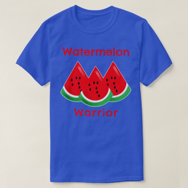 Wassermelone Warrior Süß Sommer Obst Vegan T-Shirt (Design vorne)