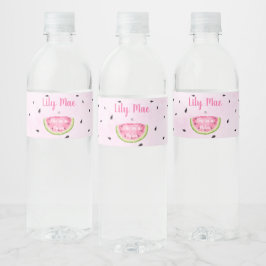 Wassermelone Wasser Flasche Etikett