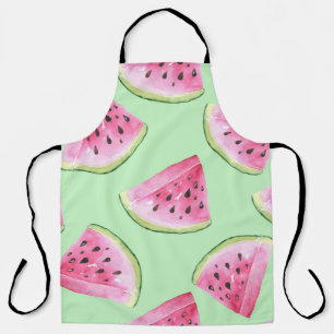 Wassermelone Wasserfarbe, nahtlose Sommermuster. Schürze