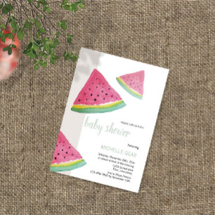 Wassermelone Wasserfarben Illustration Einladung