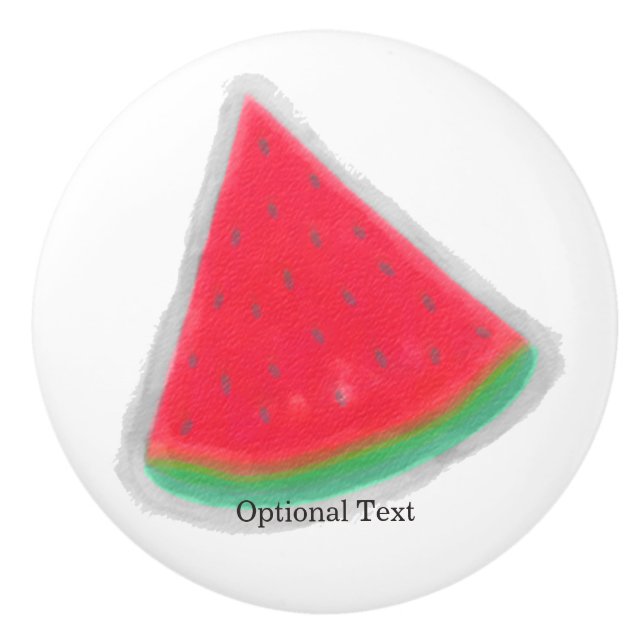 Wassermelone Wasserfarbene Auswahl an Früchten Keramikknauf (Vorderseite)