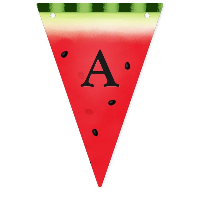 Wassermelone Wecken Maßgeschneiderte Letterflaggen Wimpelkette (Sechste Fahne)