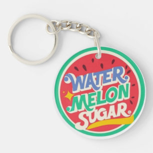Wassermelone Zucker, gesprenkelt Wassermelone Schlüsselanhänger