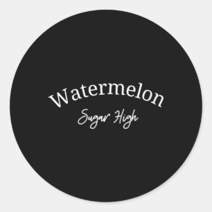Wassermelone Zucker hoch Runder Aufkleber