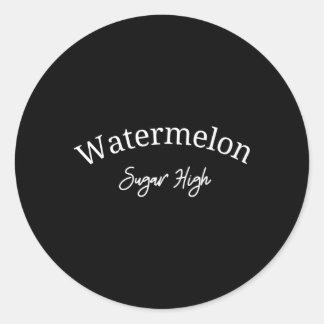 Wassermelone Zucker hoch Runder Aufkleber