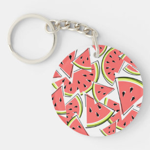 Wassermelone zweiseitig schlüsselanhänger