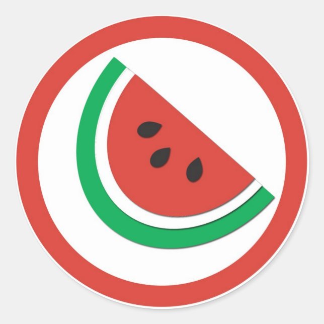 Wassermelonearomakreis-Aufkleberaufkleber Runder Aufkleber (Vorderseite)