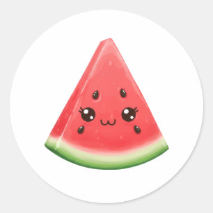 Wassermelonen-Aufkleber Benutzerdefiniert Lustig S Runder Aufkleber