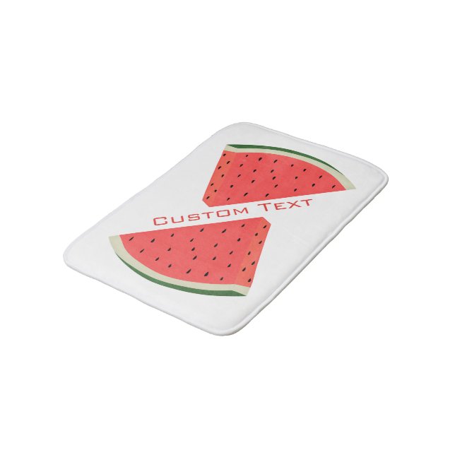 Wassermelonen Bath Mat Sweet - Ihr Text - Name Badematte (Schrägansicht)