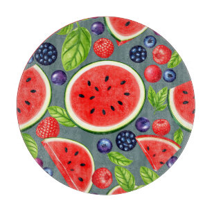 Wassermelonen-Beeren-Sommer-Muster Schneidebrett