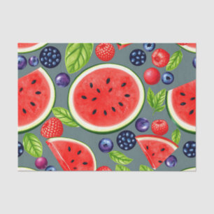 Wassermelonen-Beeren-Sommer-Muster Seidenpapier