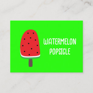 Wassermelonen-Eis am Stiel Visitenkarte