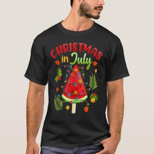 Wassermelonen-Eis-Weihnachten im Juli-Sommerferien T-Shirt