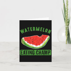 Wassermelonen essender Meister Lustiger Sommer Fru Karte