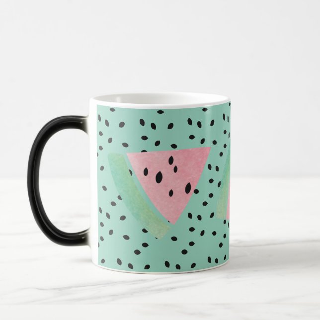 Wassermelonen Frucht Pink Kaffee Tee Verwandlungstasse (Links)