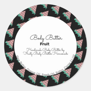 Wassermelonen-Frucht-Sommer-Bodybutter-Bad-Brandin Runder Aufkleber