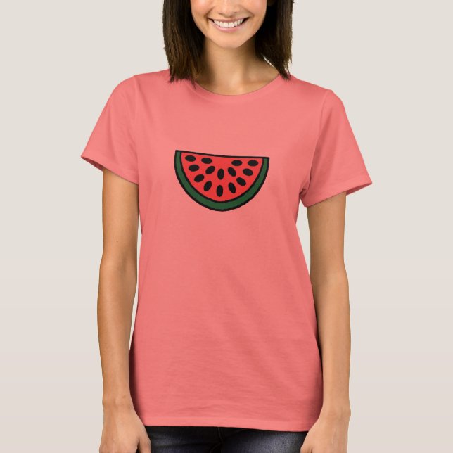 Wassermelonen Früchte des Geistes Ringers T-Shirt (Vorderseite)