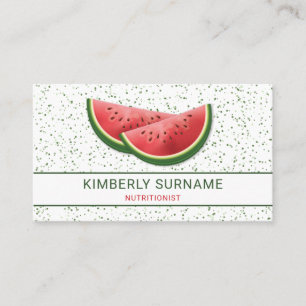 Wassermelonen-Fruchtscheiben Ernährungswissenschaf Visitenkarte