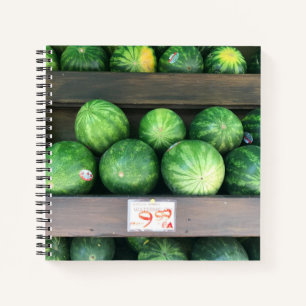 Wassermelonen für den Verkauf Corner Bodega NYC Fo Notizbuch