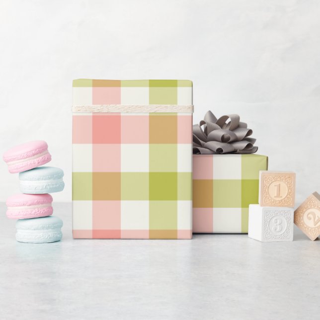 Wassermelonen Gingham - Geschenkpapier (Babyparty)