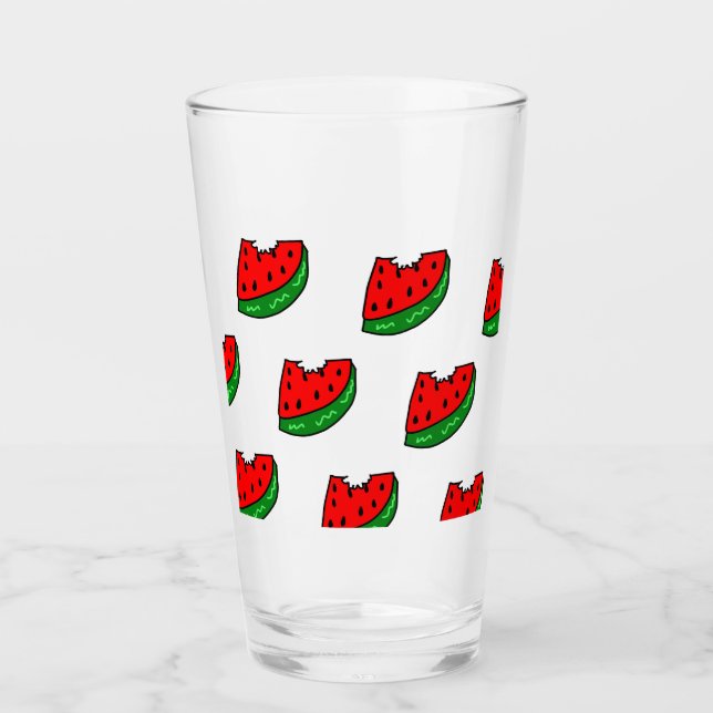 Wassermelonen Glas (Vorderseite)