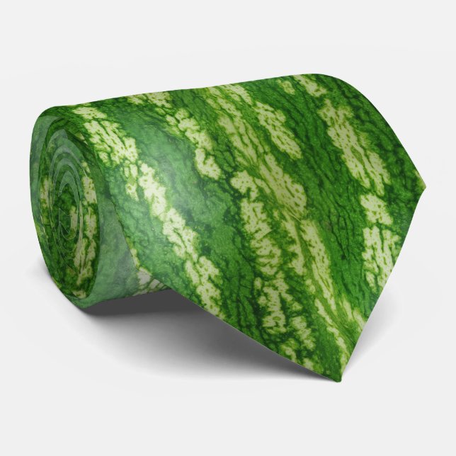 Wassermelonen-Haut-Texturmuster Krawatte (Gerollt)