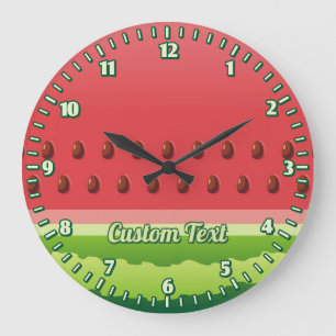 Wassermelonen Hintergrund Große Wanduhr