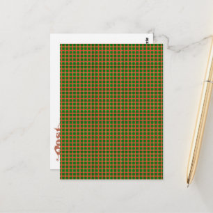 Wassermelonen-Karomuster Postkarte