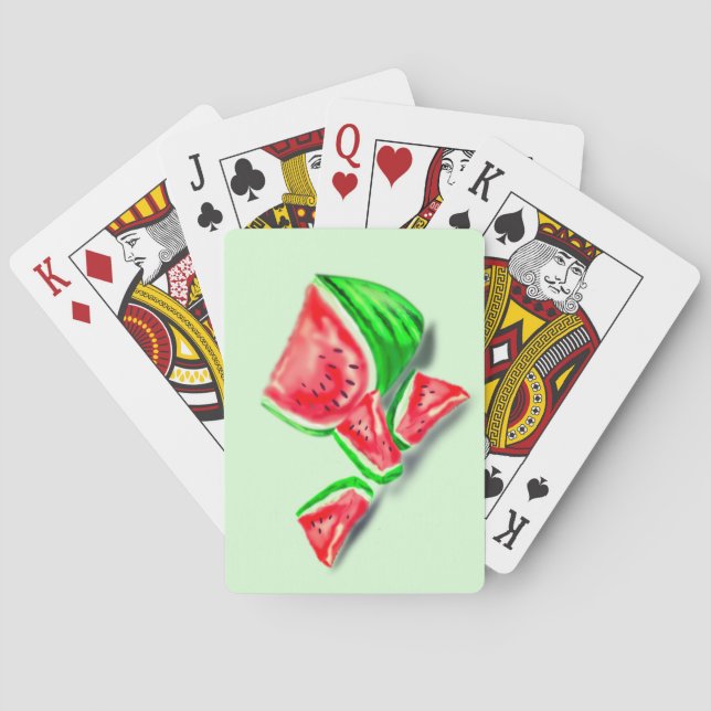 Wassermelonen Karten spielen - Ihre Farben Spielkarten (Rückseite)