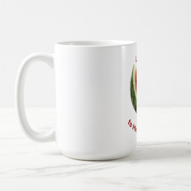 Wassermelonen-Liebe: Sweet & Juicy Heart Kaffeetasse (Links)